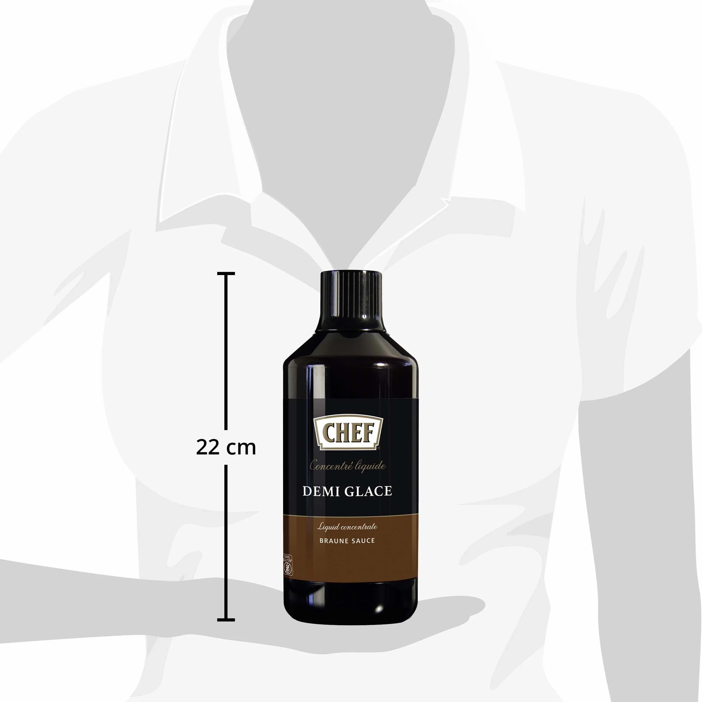 CHEF Płynny koncentrat Demi Glace, smak słodkich potraw, 100% naturalny smak, 1 opakowanie (1 x 1 l)