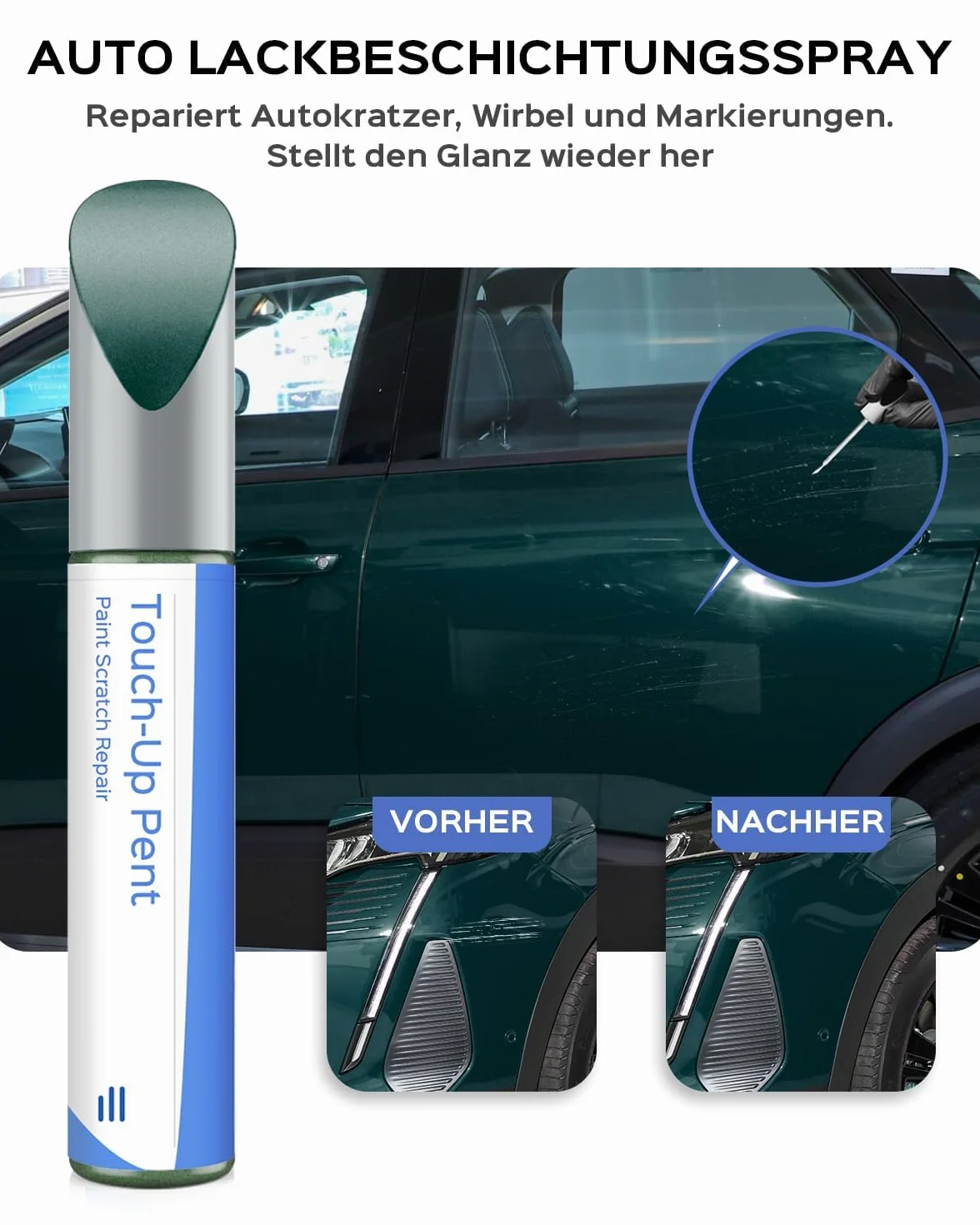 EBK Bleu Avatar Nacre Metallic/Avatar Blue farba naprawcza do Peugeot Dokładne dopasowanie – poprawa zarysowań i odprysków