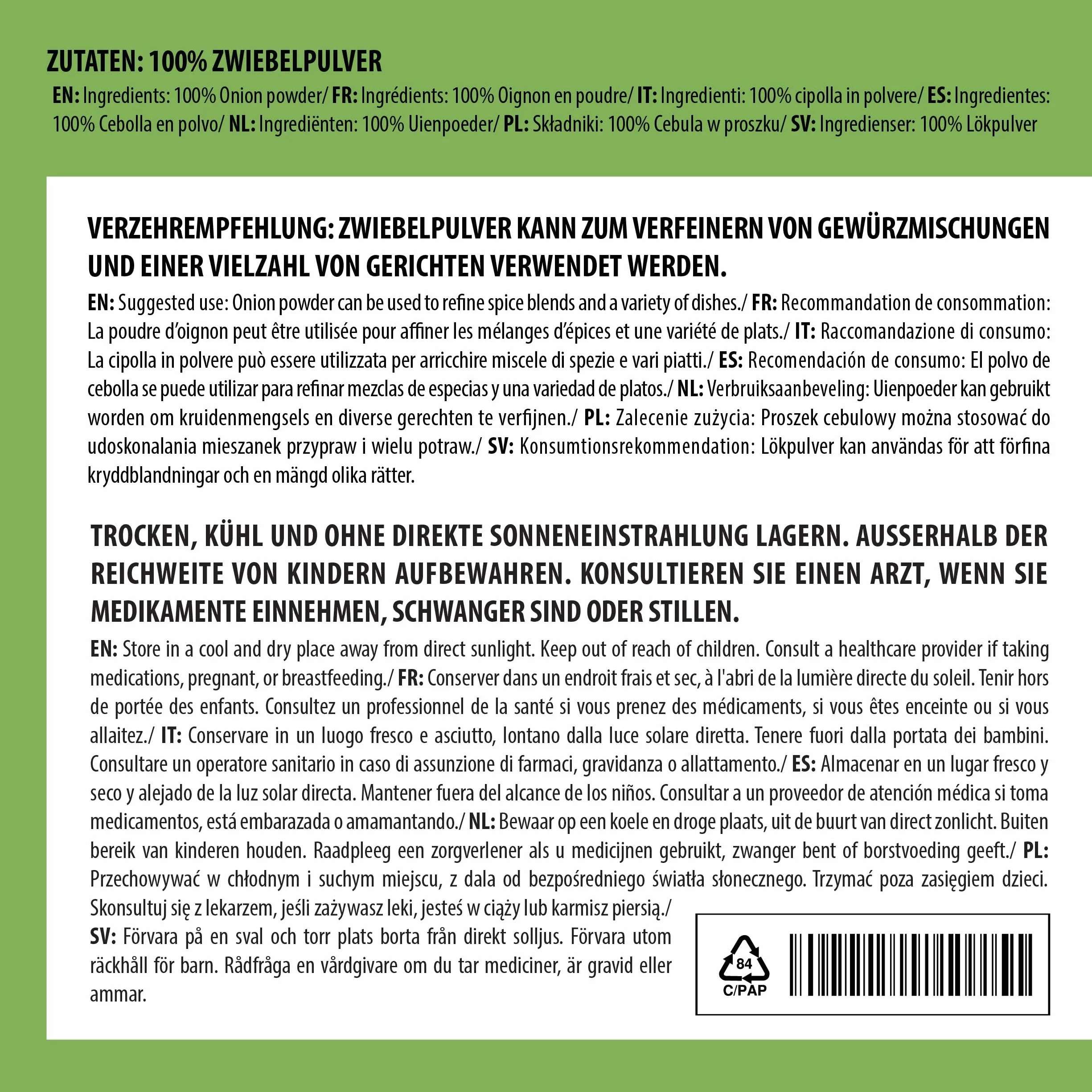 Alpi Nature Proszek Cebulowy 250g Mielona Suszona Cebula
