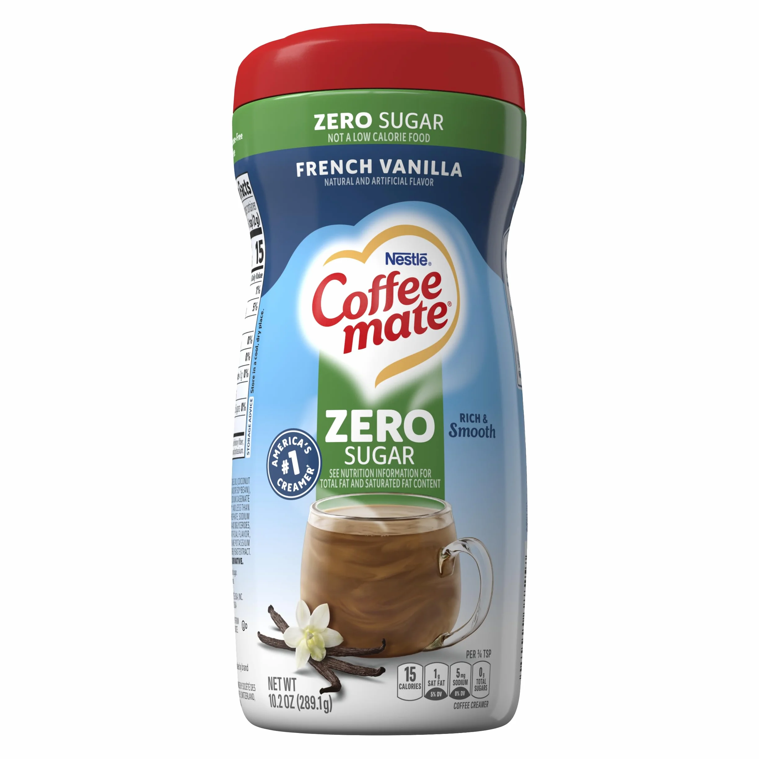 Nestle Coffee-Mate z francuską wanilią, bez cukru, opakowanie 6 szt. (6 x 289 g)