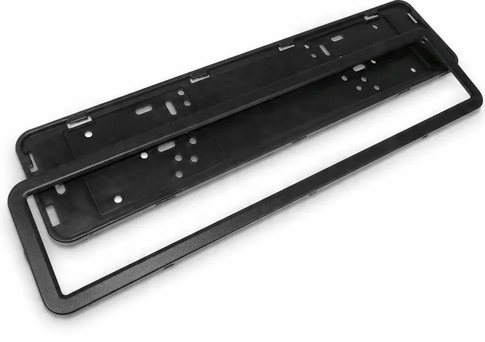 Ramka Pod Tablicę Rejestracyjną Metal Czarny Mat Ramki do Tablic Rejestracyjnych Komplet