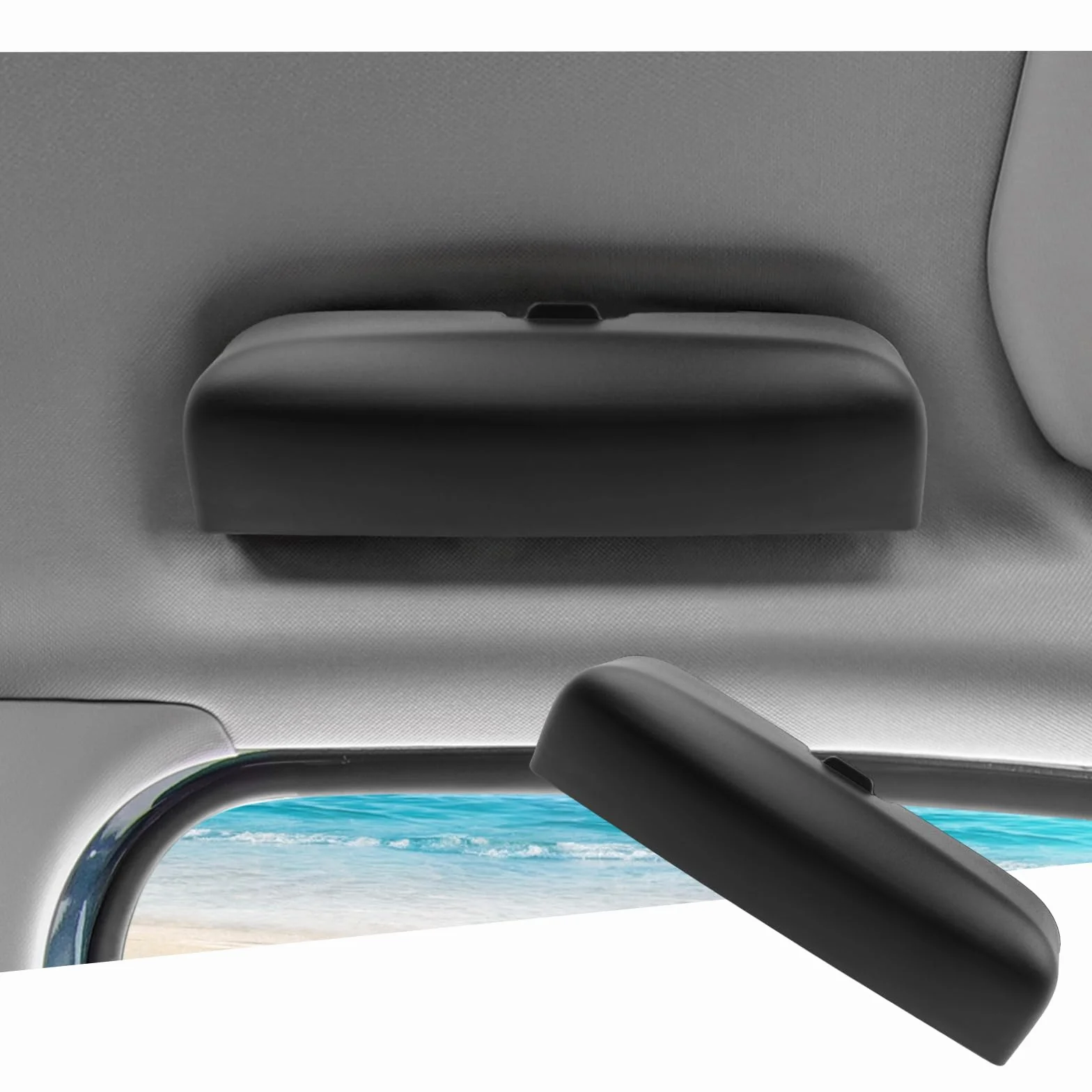 GAFAT Kompatybilny z Peugeot 3008 5008 2016-2023 2024 Etui na Okulary Samochodowe, Organizer do przechowywania, Duży rozmiar, Oryginalny OEM, 3008 Akcesoria [Ulepszone plusy] (Czarny)