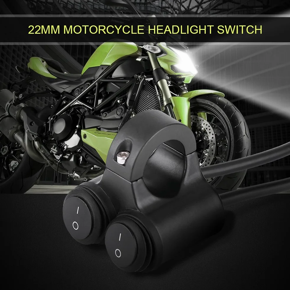 Elerose do świateł LED, przełącznik 22 mm, kierownica motocyklowa, przełącznik ze stopu aluminium, dwa w jednym, duży hamulec, reflektor przeciwmgielny, klakson, podwójna obsługa, przycisk (B)