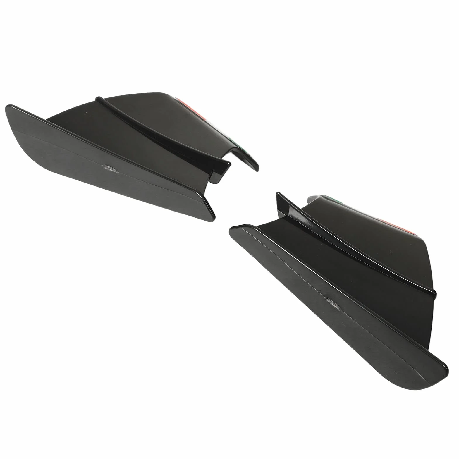 Spojler Skrzydłowy Motocykla, 1 para Spojlera Motocyklowego Winglet Spoiler, Boczne Spojlery Motocyklowe Winglet Pasuje do 400 250 Z900 Z1000, do R1 R3 R25, do CBR650 (Czarny)