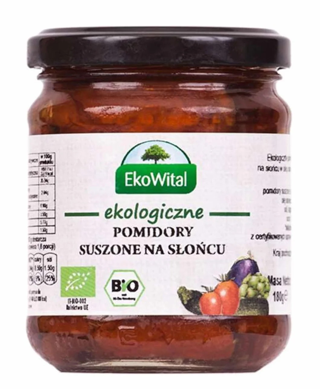 EKO-WITAL Pomidory suszone na słońcu w oleju (180g) - BIO