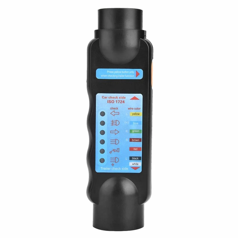 12V Przyczepa 7 Pin światło Holownicze Obwód Niebieski Tester Okablowania Złącze Wtykowe Narzędzia Diagnostyczne