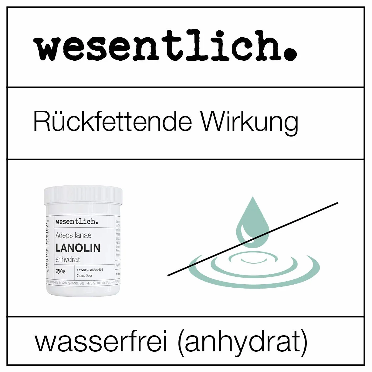 Lanolin Wollfett anhydrat 1000g - wasserfrei und kaum Geruch - Wollwachs von wesentlich.
