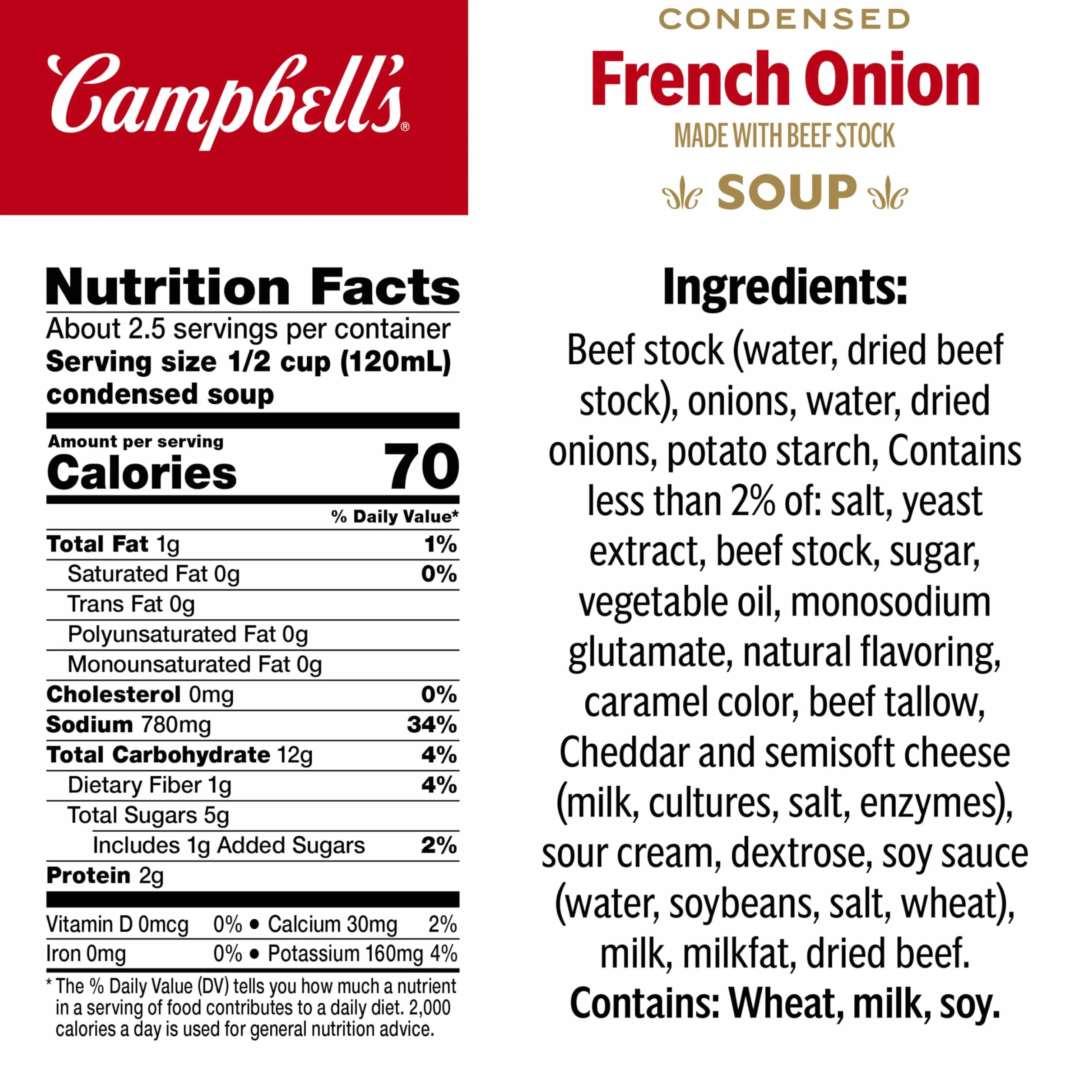 Campbell's Skondensowana francuska zupa cebulowa, puszka 297 ml