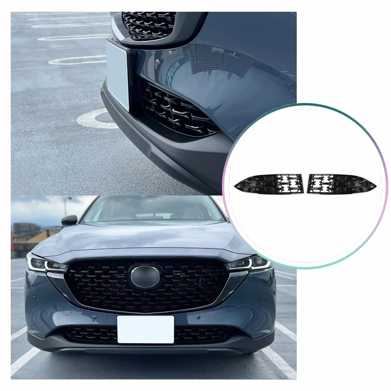 YEE PIN Ochrona zderzaka przedniego kompatybilny Mazda CX-5 KF 2022+