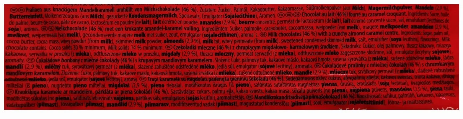 Daim Minis, masło i karmel migdałowy w mlecznej czekoladzie - 200 g - 6x