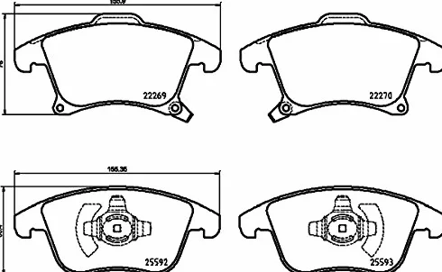 BREMBO P 24 173 klocki hamulcowe, 4 sztuki
