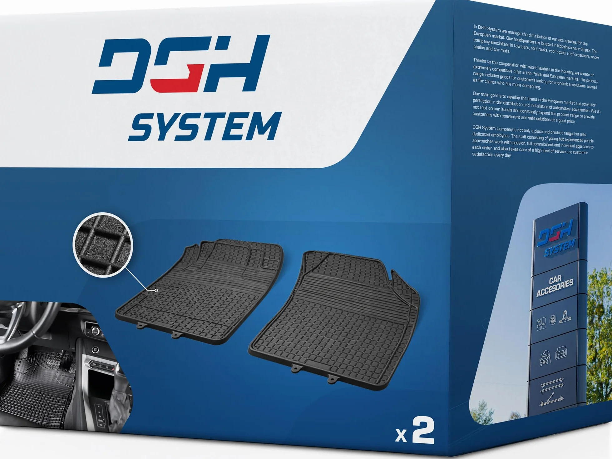 Uniwersalne Dywaniki gumowe Wycieraczki samochodowe kompatybilne z Mitsubishi ASX SUV 2010-2022