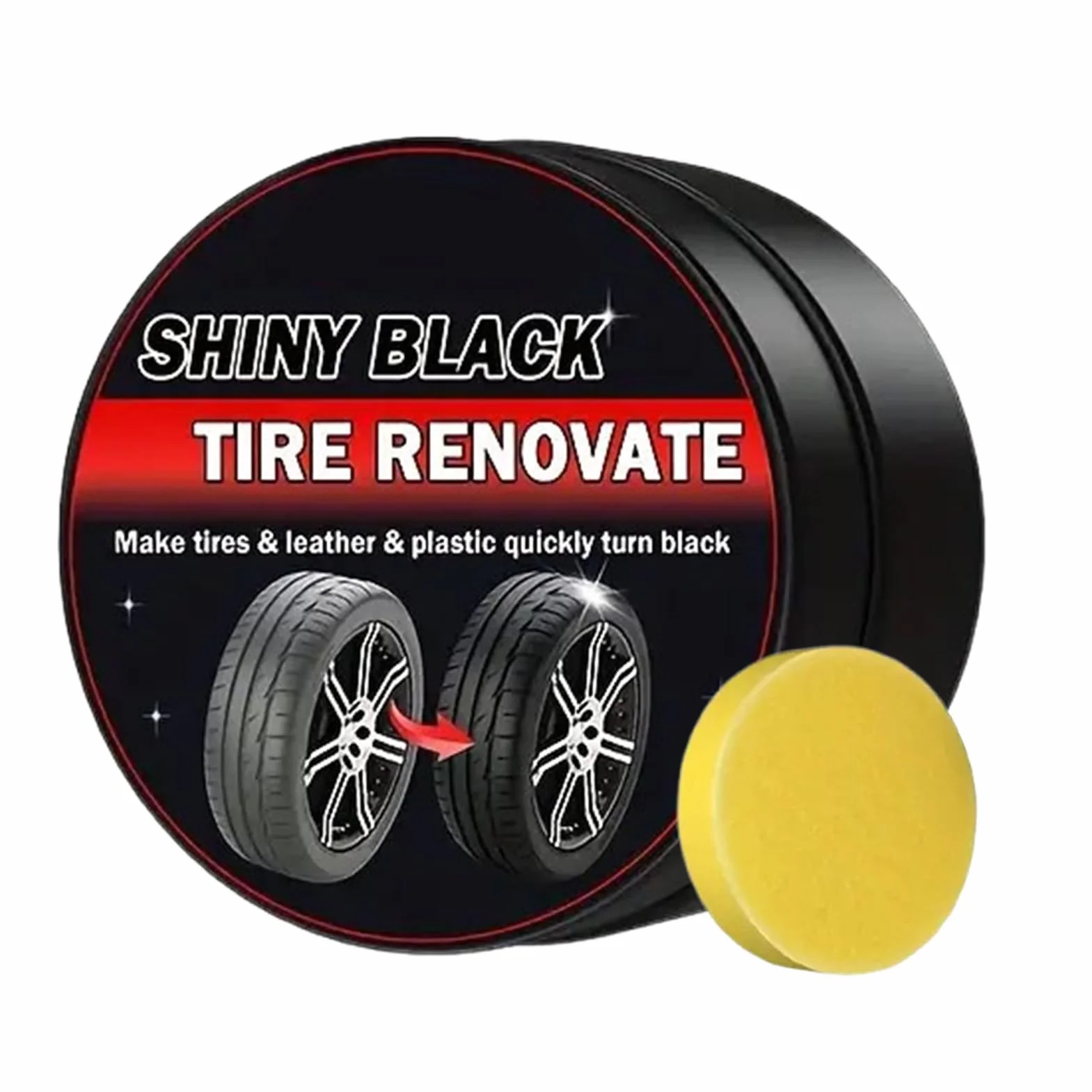 Generisch Leather Repair Cream, Professional Restorer Conditioner, Car Interior with Sponge, Multisurface Protection Shine, Vehicle Dashboard Care for Tire Seat and Restoration Maintenance
