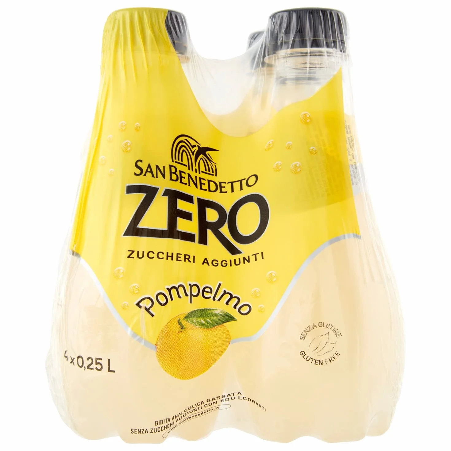 Lemoniada grejfrutowa Zero 4x250ml - San Benedetto bez cukru włoska