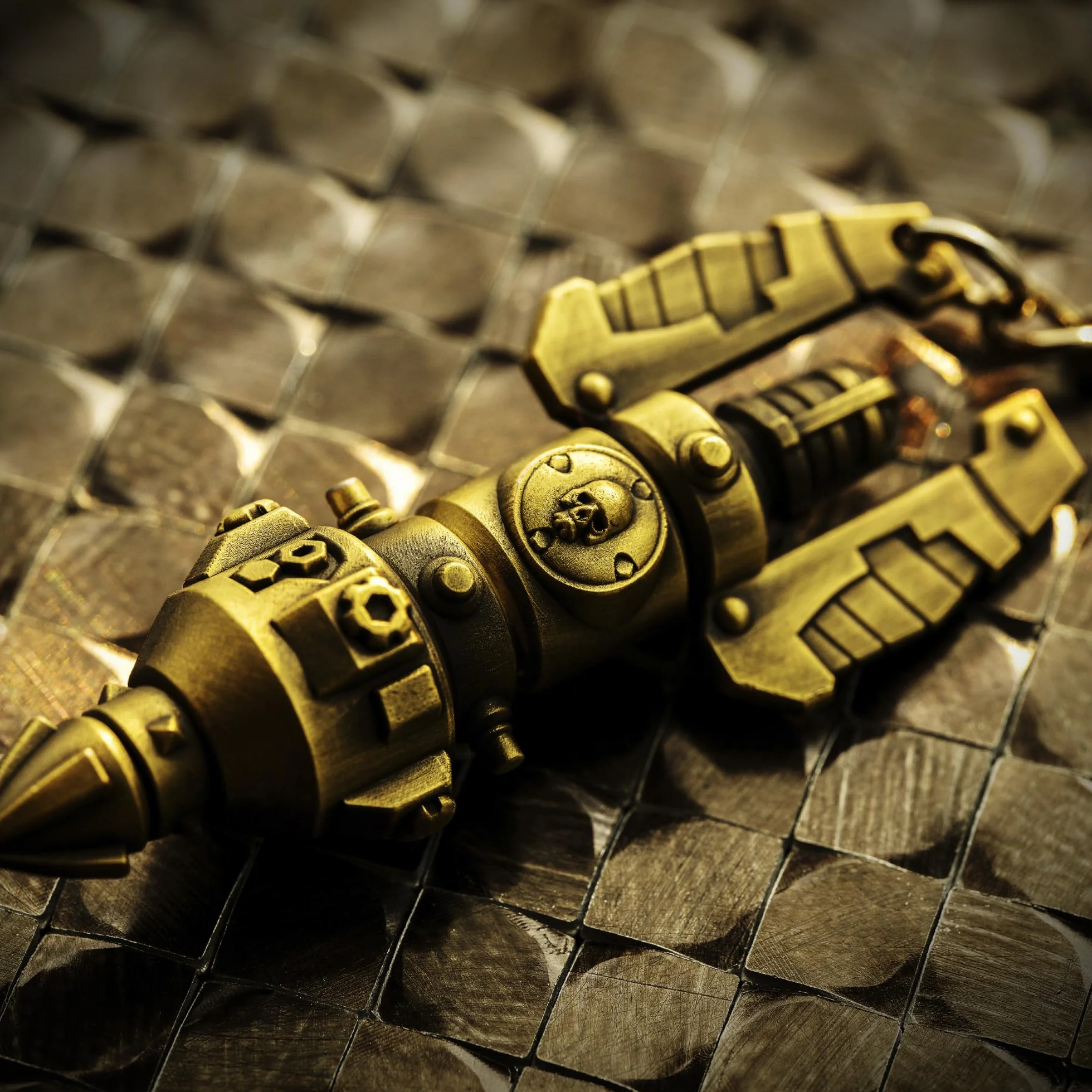 Starforged Warhammer 40K Warhammer II Deep Strike Beacon gra peryferyjny stop brelok prezenty świąteczne, Brązowy, S