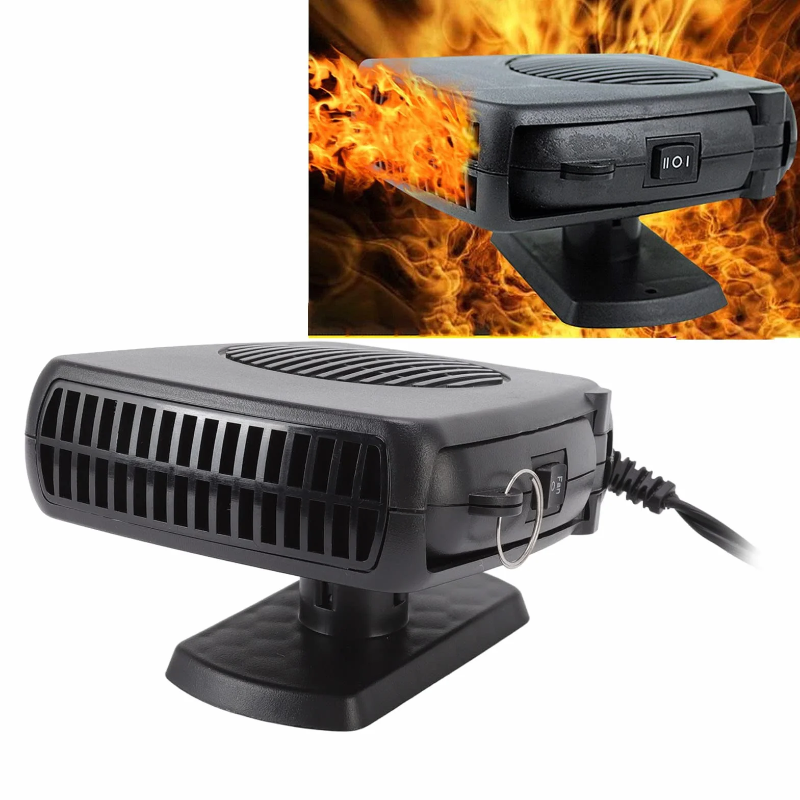 Nagrzewnica Samochodowa 150W 24V, Mini Nagrzewnica Elektryczna z funkcją Chłodzenia, Przenośna Nagrzewnica Samochodowa i Odmrażacz do Samochodu