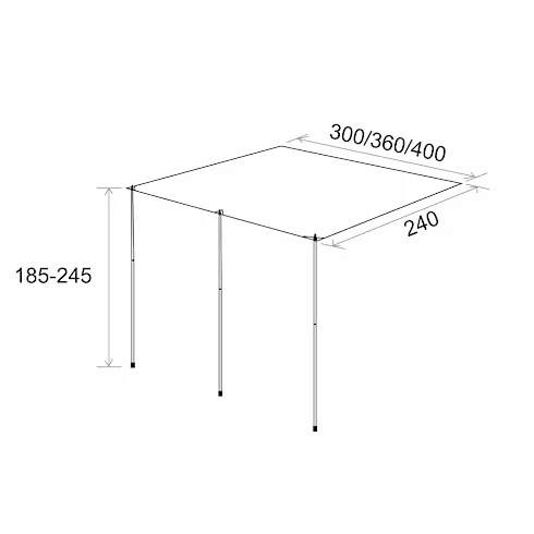 Osłona przeciwsłoneczna do przyczepy kempingowej Thule Fiamma 360 x 240 cm