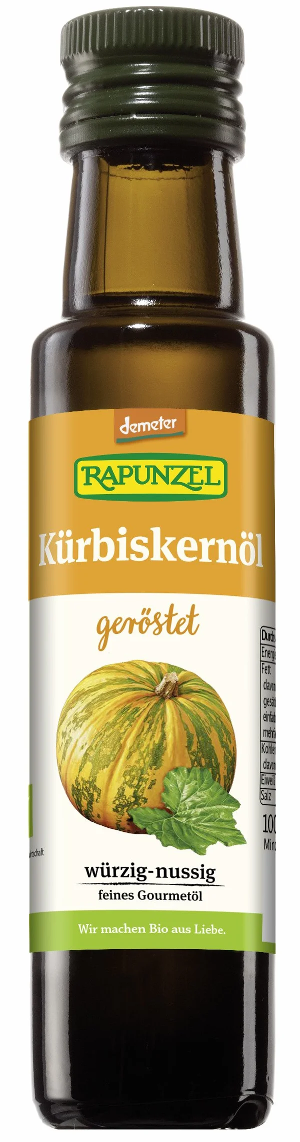 Rapunzel Olej z pestek dyni palony, demeter, 1 opakowanie (1 x 100 ml) - bio