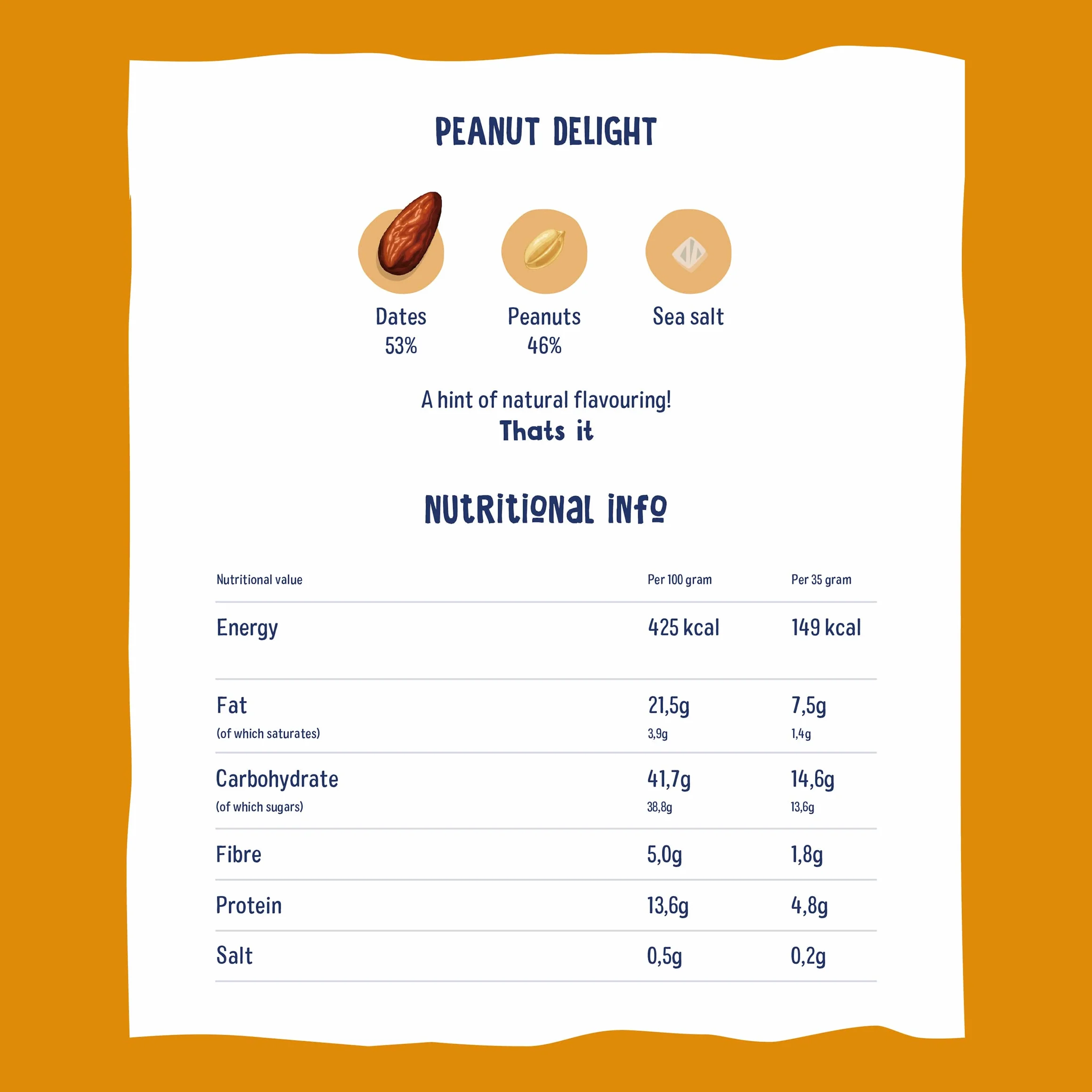 Peanut Delight naturalne batoniki owocowe i orzechowe, wegańskie batoniki – bez glutenu – naturalna przekąska, 35 g (18 w opakowaniu)