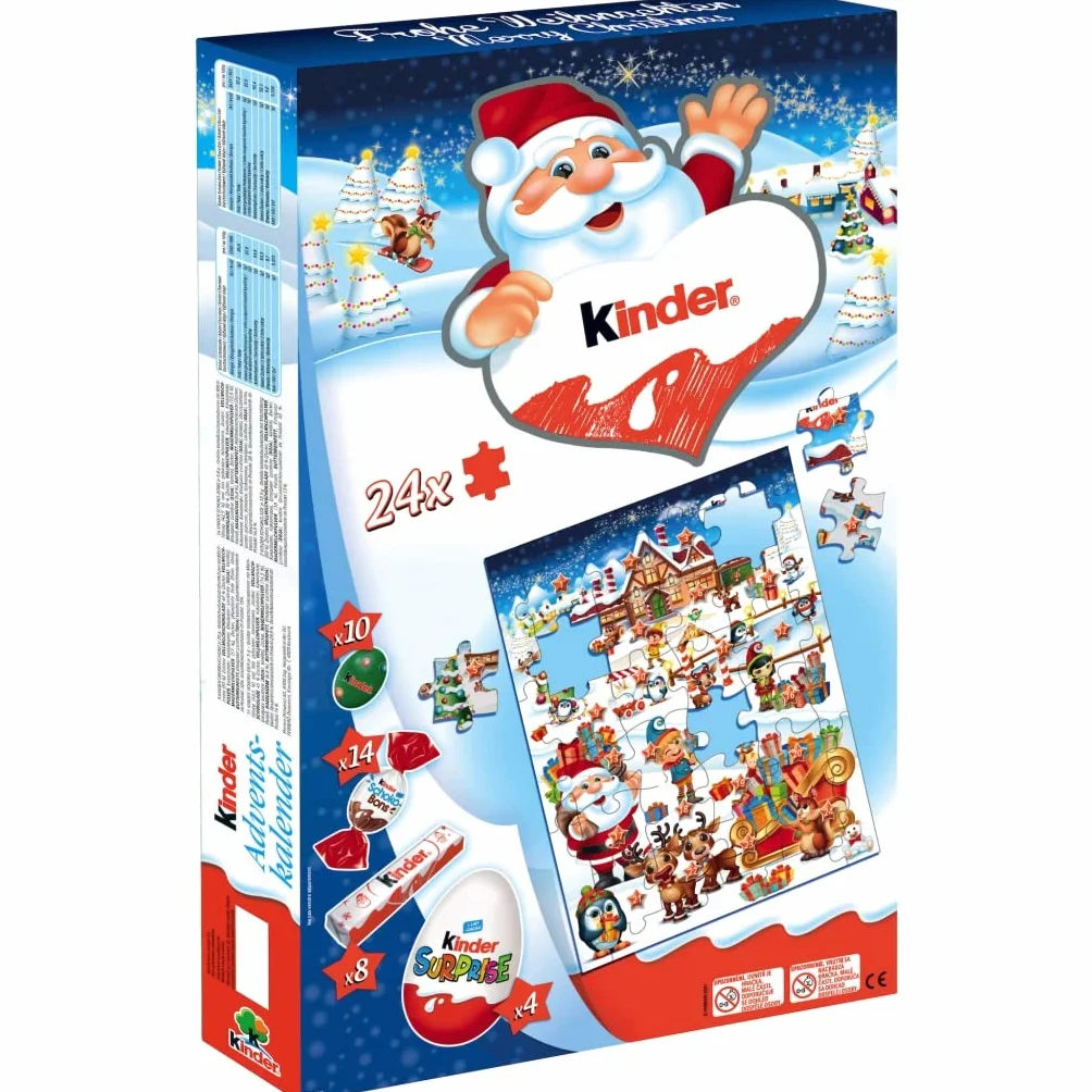 Kinder Kalendarz adwentowy puzzle i różne czekoladki, kalendarz 311g