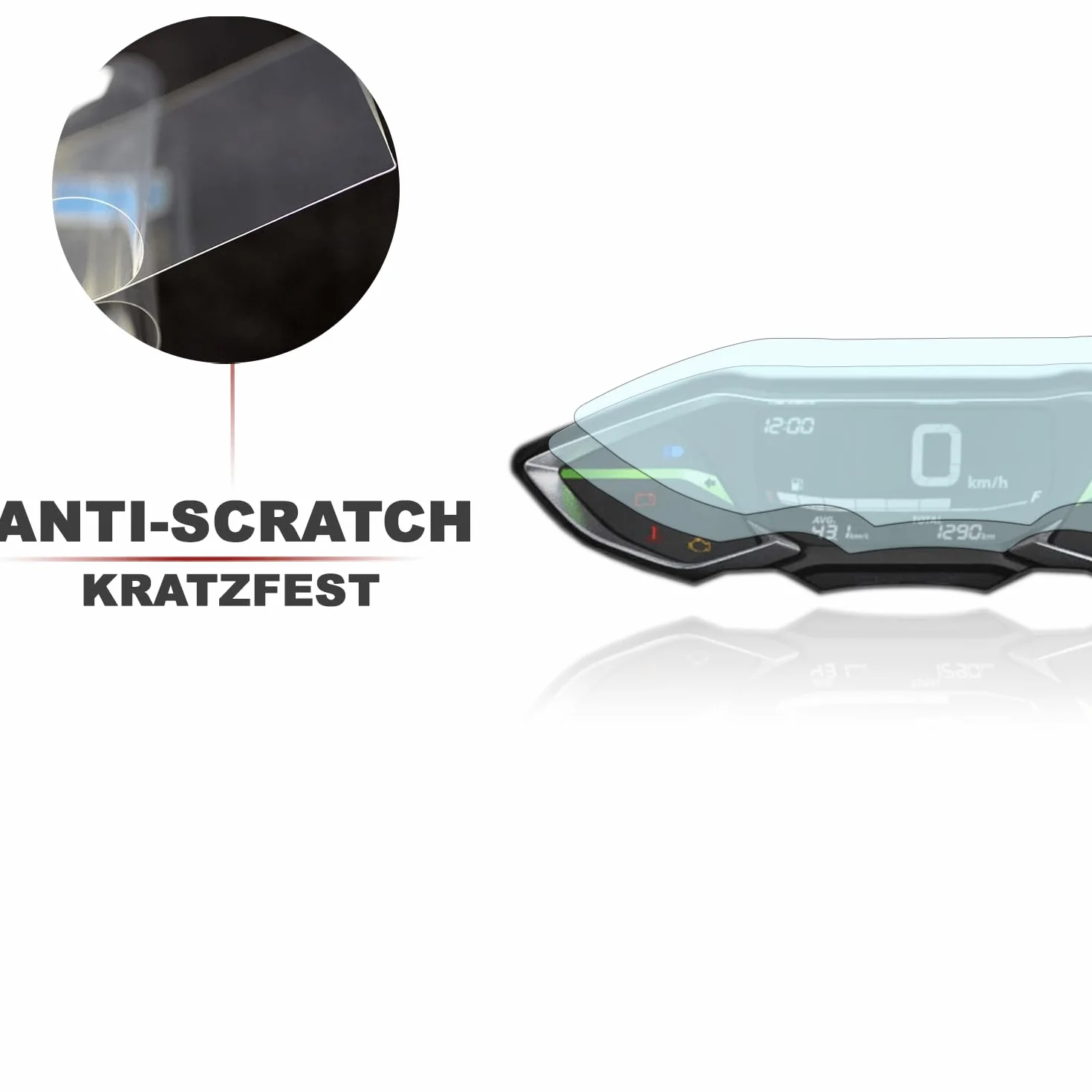 Folia ochronna na wyświetlacz tachografu, pasuje do Honda PCX 125 2021+, 9H Nano