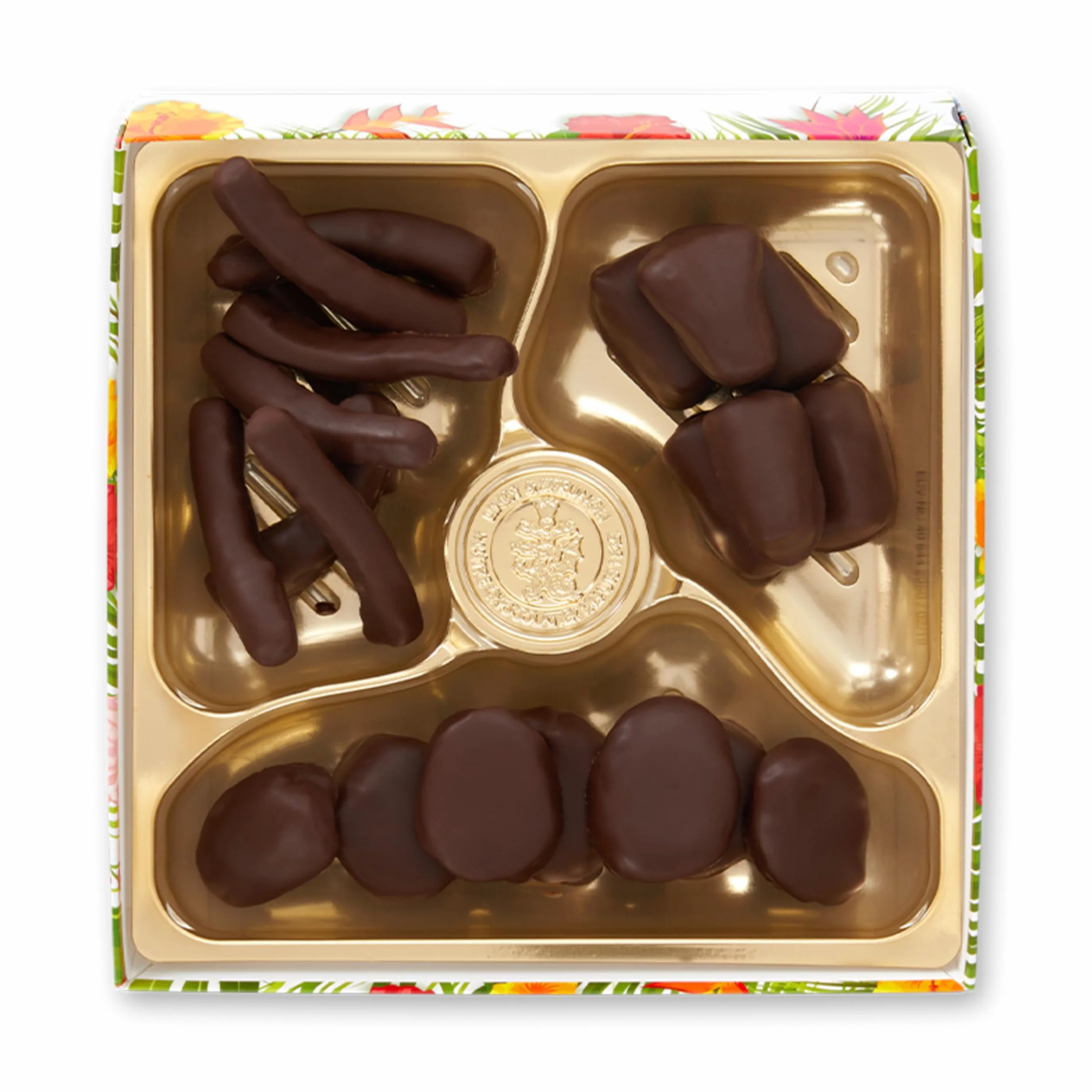 Lindt - Pudełko CHOCO OWOCE Moreela, pomarańczowe, ananas - czarna czekolada, 180g