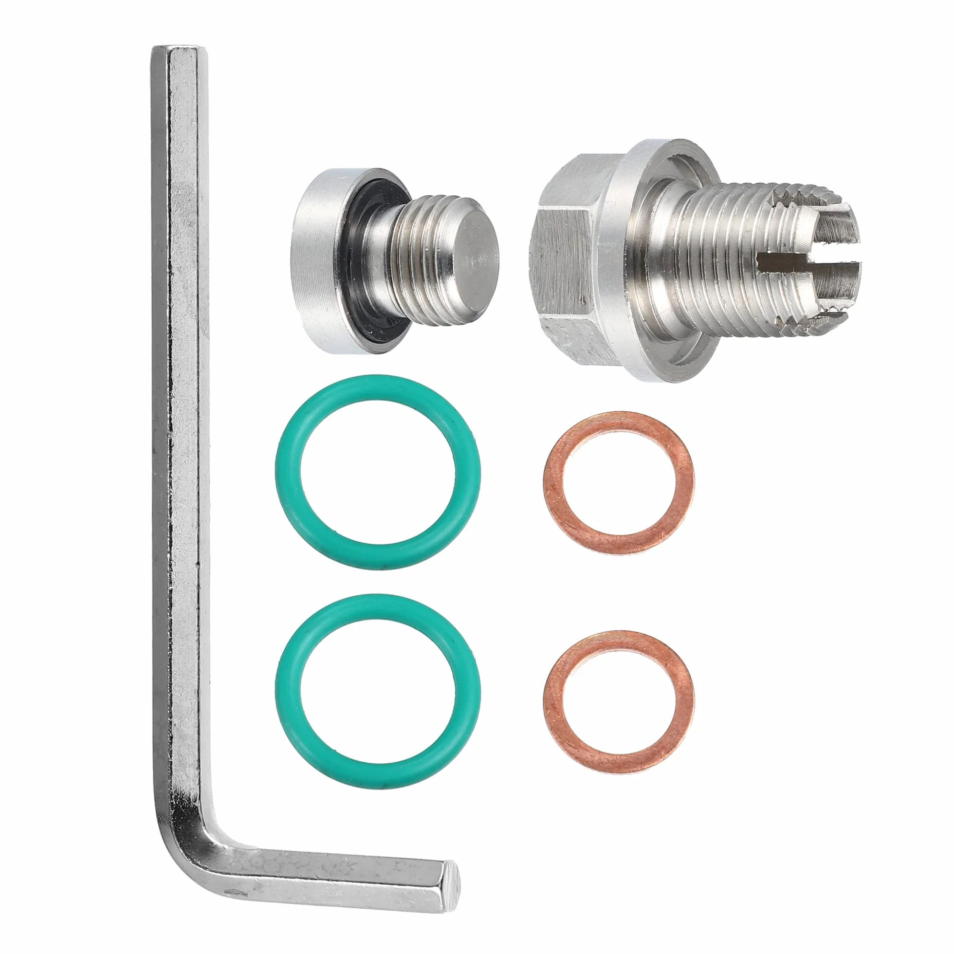 ABSOPRO Zestaw śrub spustowych oleju ze stali nierdzewnej samogwintujący M14.1-1,25 x 15 mm
