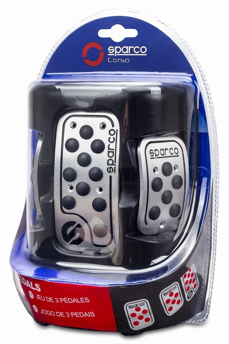 SPARCO SPC0406BK Zestaw okładzin pedałów z instrukcją montażu