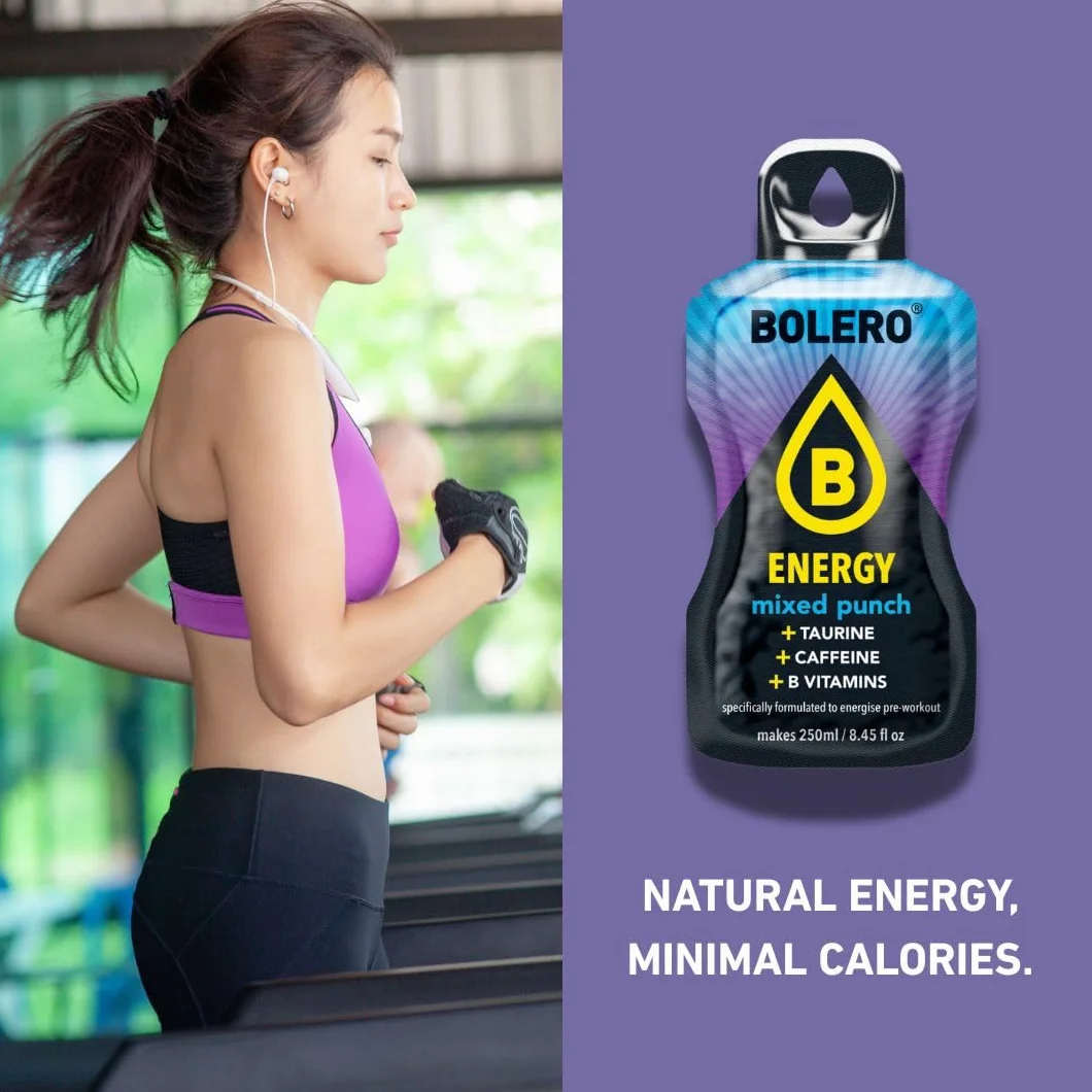 Bolero Energy | Sugar-Free Powder Drink | Vegan & Gluten-Free | For Active Lifestyles (12x7g, Mixed Punch)