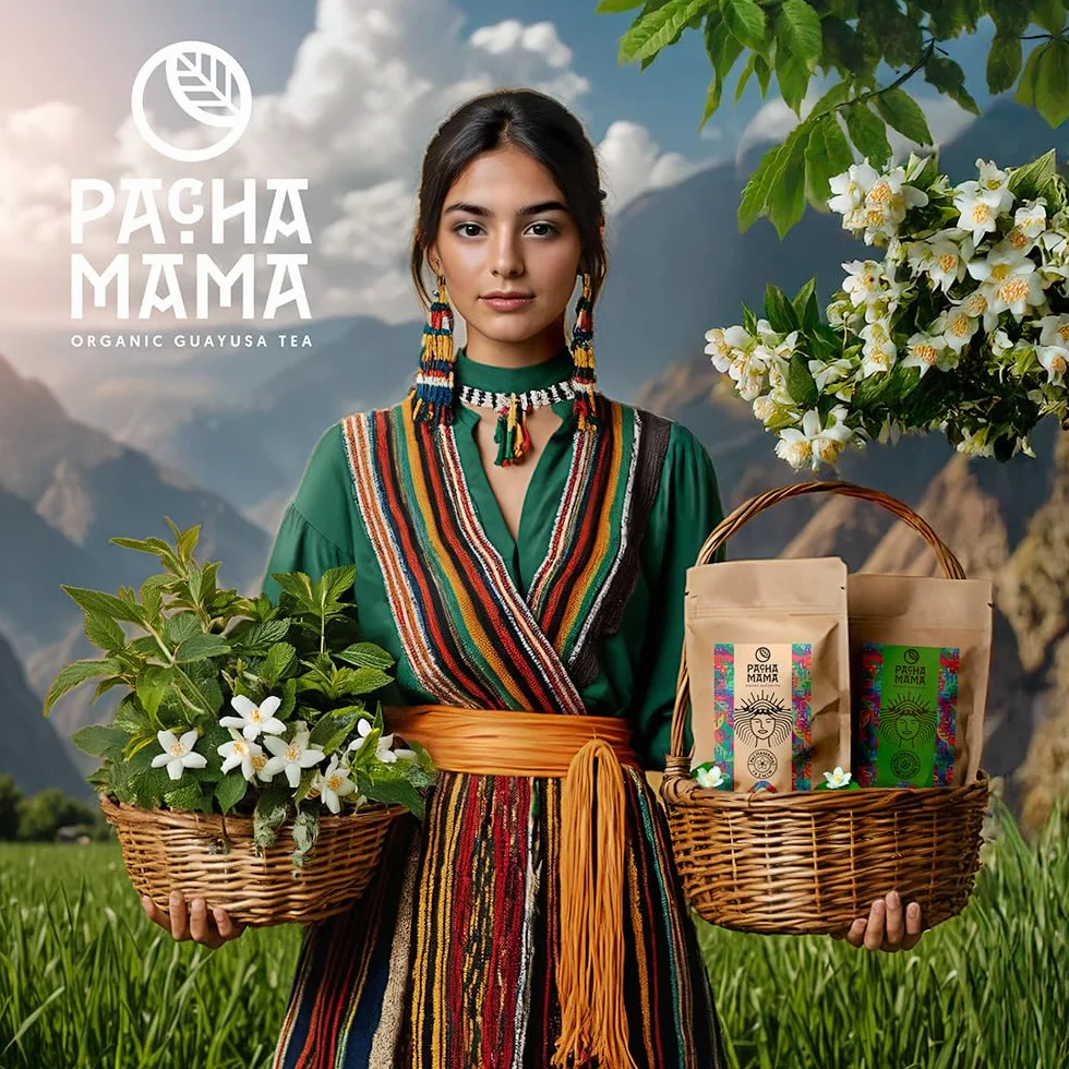 Guayusa Pachamama Pure 0,25 kg | Organiczna Ilex Guayusa z Ekwadoru 250 g | Moc naturalnej kofeiny | Bez dodatków | Kuzynka yerba mate | Delikatny smak | Alternatywa dla kawy i "energetyków"