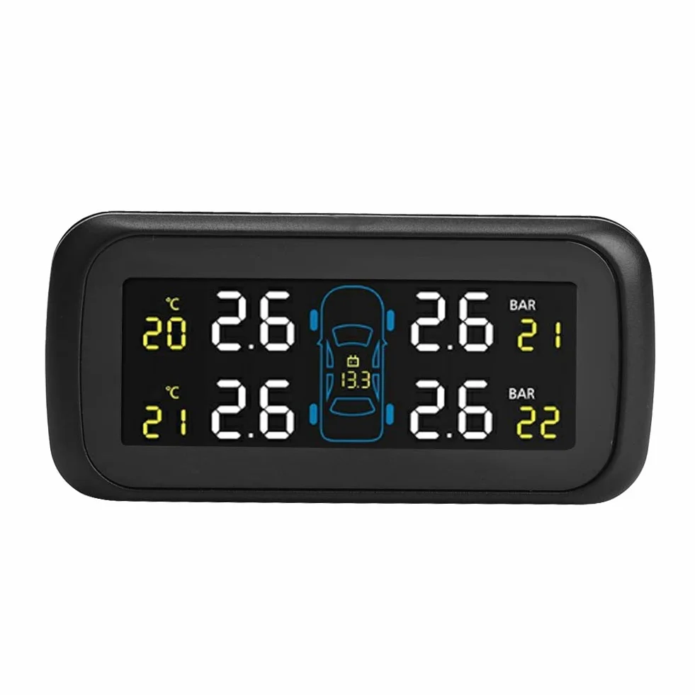 TPMS system monitorowania ciśnienia w oponach z 4 czujnikami wewnętrznymi i monitorem LCD