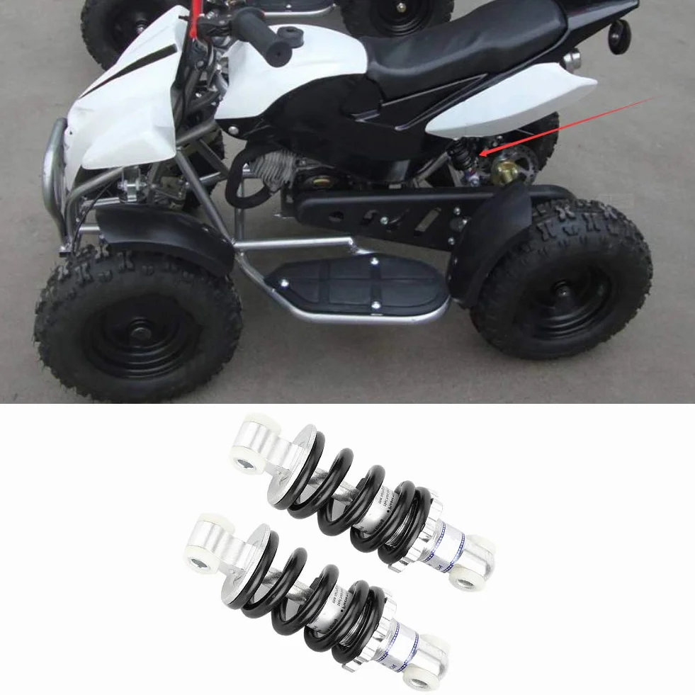 Qiilu ATV tylna sprężyna, amortyzator do ATV Go-Kart Scooter 49 cm³, 2 szt. 125 mm, 750 LBS