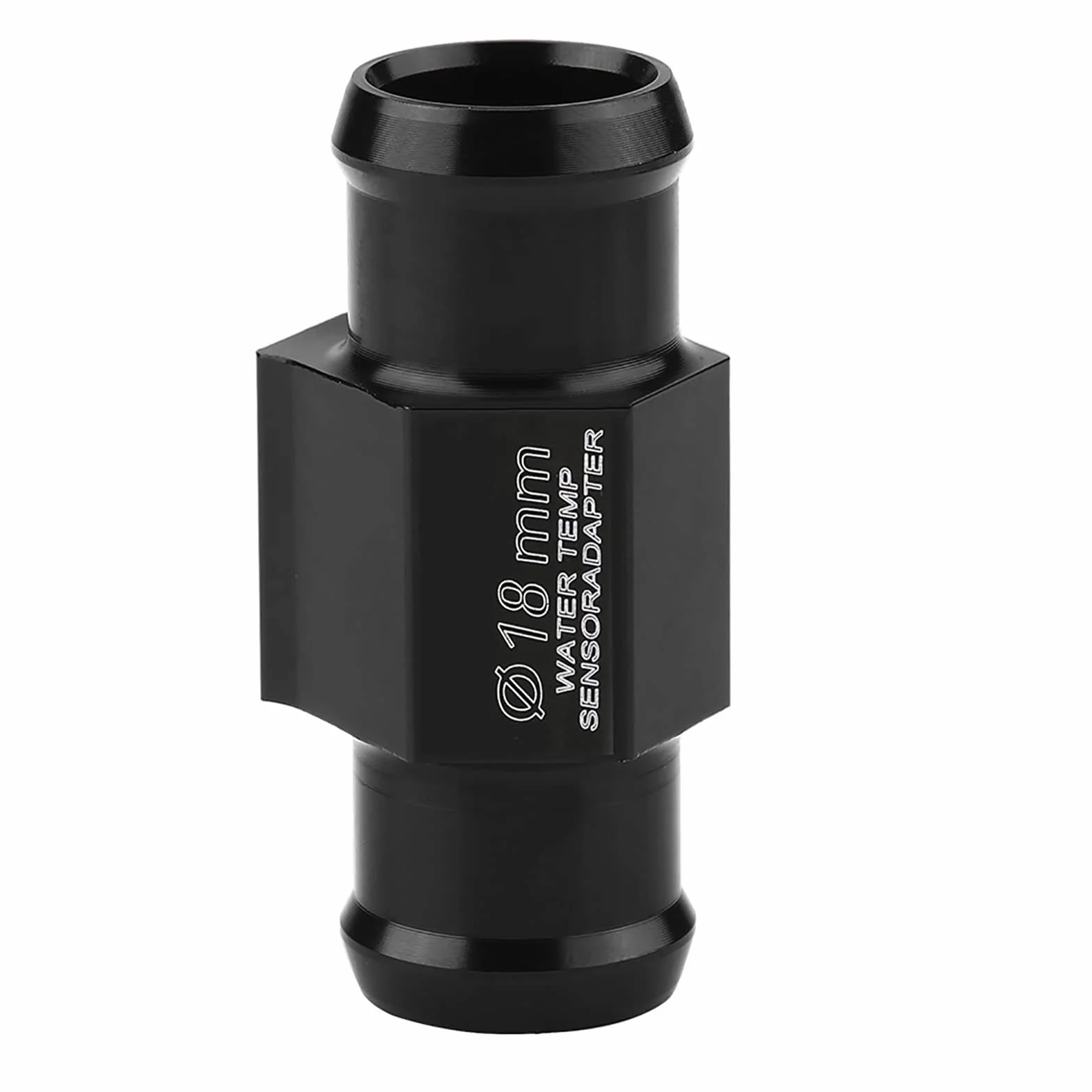 Czarny adapter temperatury wody, uniwersalny motocykl temperatura wody złącze temperatury wody wąż czujnik czujnik adapter (18 mm)