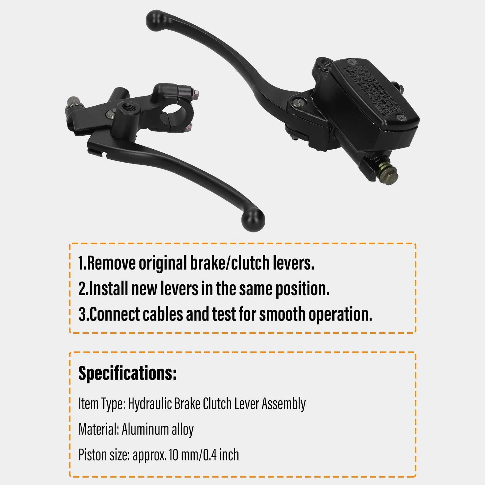 Hydrauliczna Dźwignia Hamulca ze Stopu Aluminium CNC, Czarna 22mm Uniwersalny Motocyklowy Zespół Dźwigni Sprzęgła Hydraulicznego Hamulca