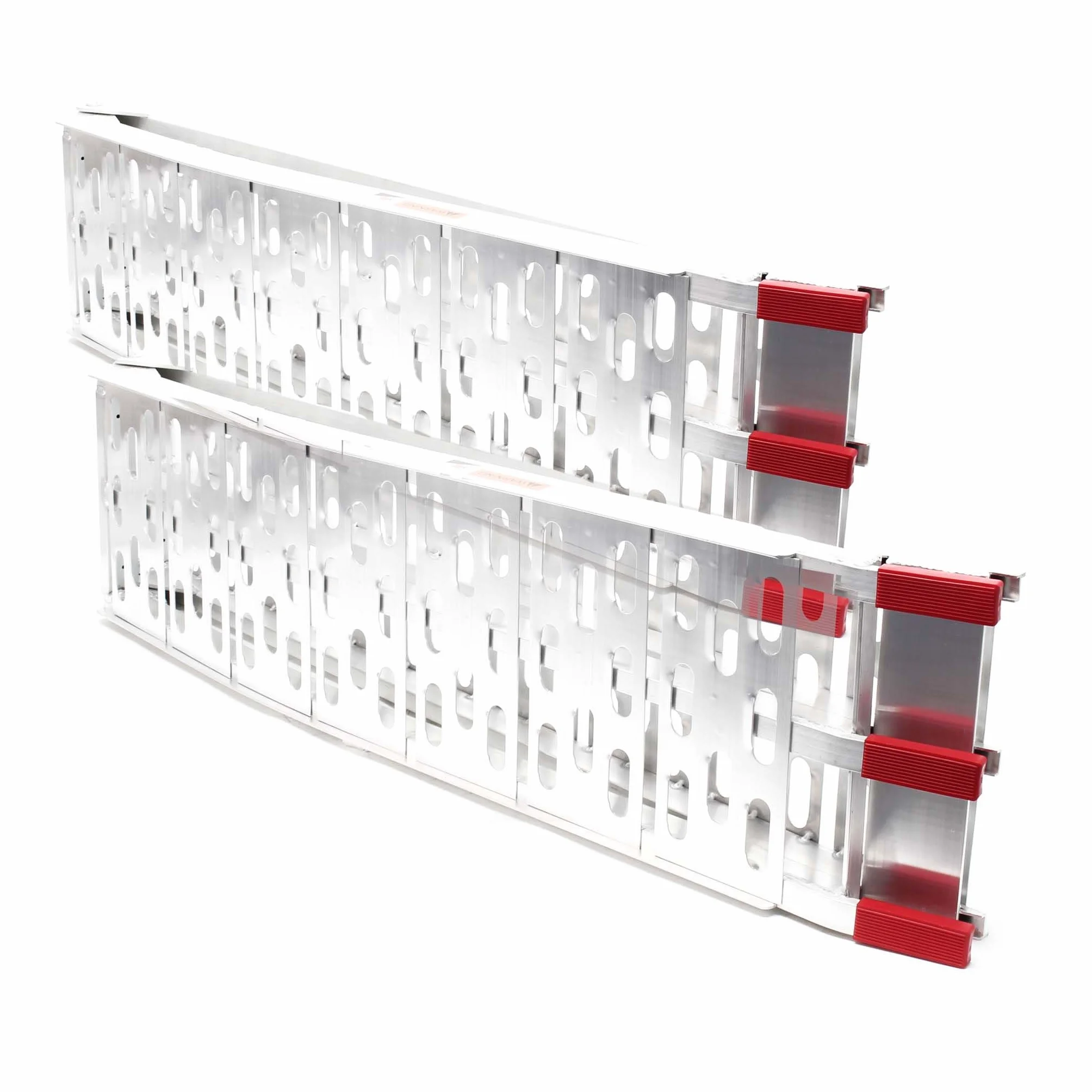 Wiltec Zestaw składanych najazdów aluminiowych 2 szt. o długości 226 cm i łącznym udźwigu 680 kg, lekka i łatwa rampa do quadów i motocykli