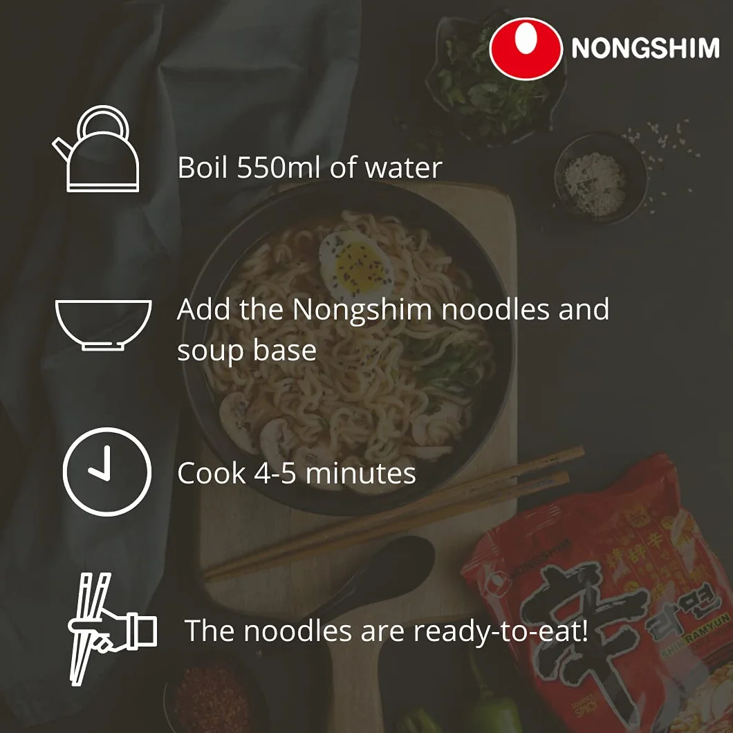 Nong Shim Soon Veggie Makaron Ekstraktny 112 g 20 sztuk