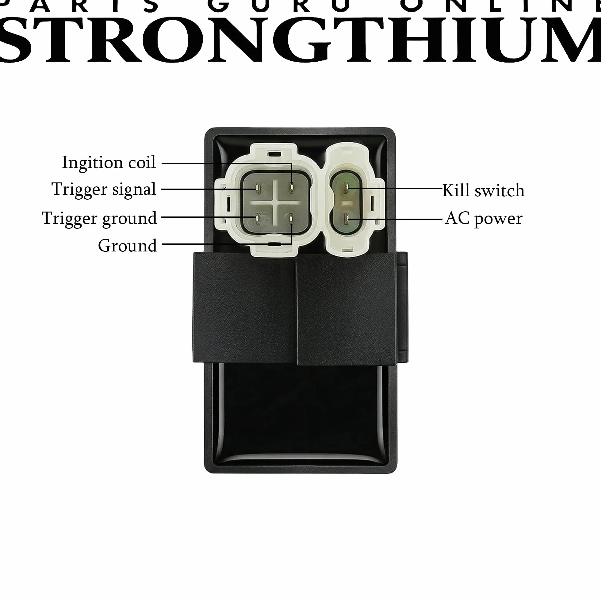 STRONGTHIUM Zestaw Zapłonowy AC CDI 6-pin Prąd Zmienny Cewka Zapłonowa do Skutera Romet Junak 50cc 125cc Router Barton Zipp Quad ATV Bashan GY6 4T 139QMB 157QMJ Silnik AC Only