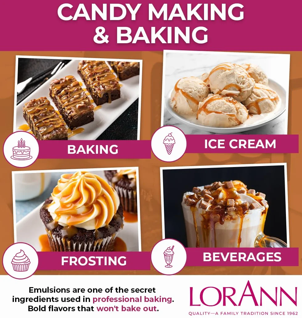 LorAnn Bakery Emulsions Natural & Artificial Flavor 4oz-Caramel - 0806-0735