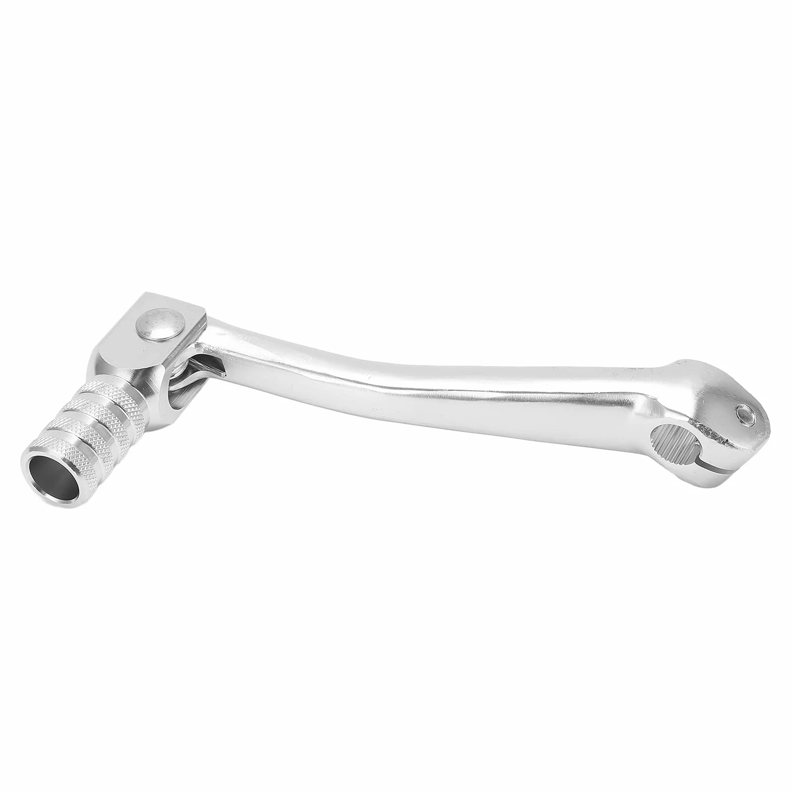 Qiilu Rozrusznik Motocykl Kick Starter Dźwignia Pedał Kick Starter Dirt Bike Wrażliwe CNC Aluminium Uniwersalne Akcesoria Motocyklowe(Srebro)