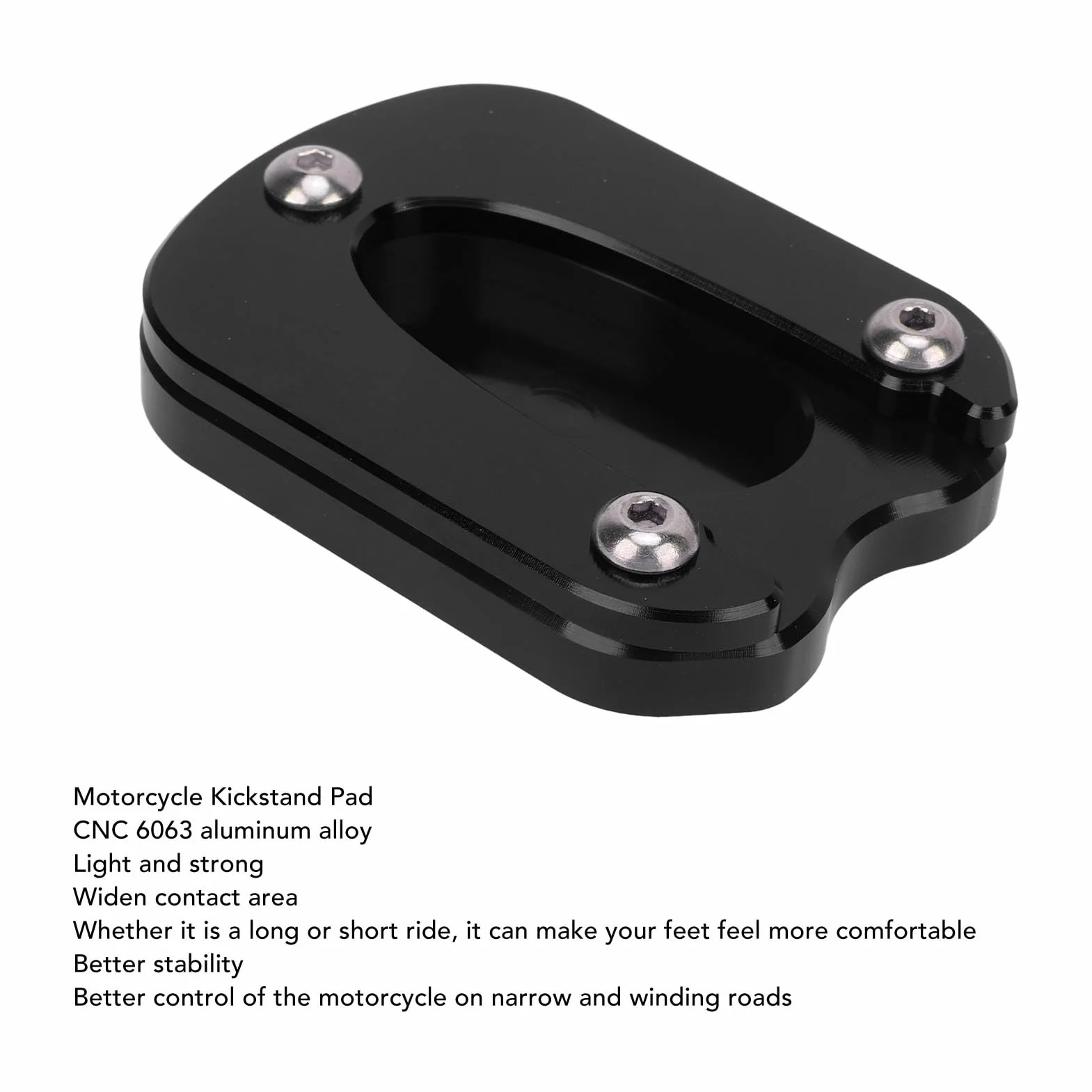 Podpórka Motocyklowa ze Stopu Aluminium Podpórka Boczna Motocykla Zamiennik dla Enfield Meteor 350 2021-2023 (BLACK)