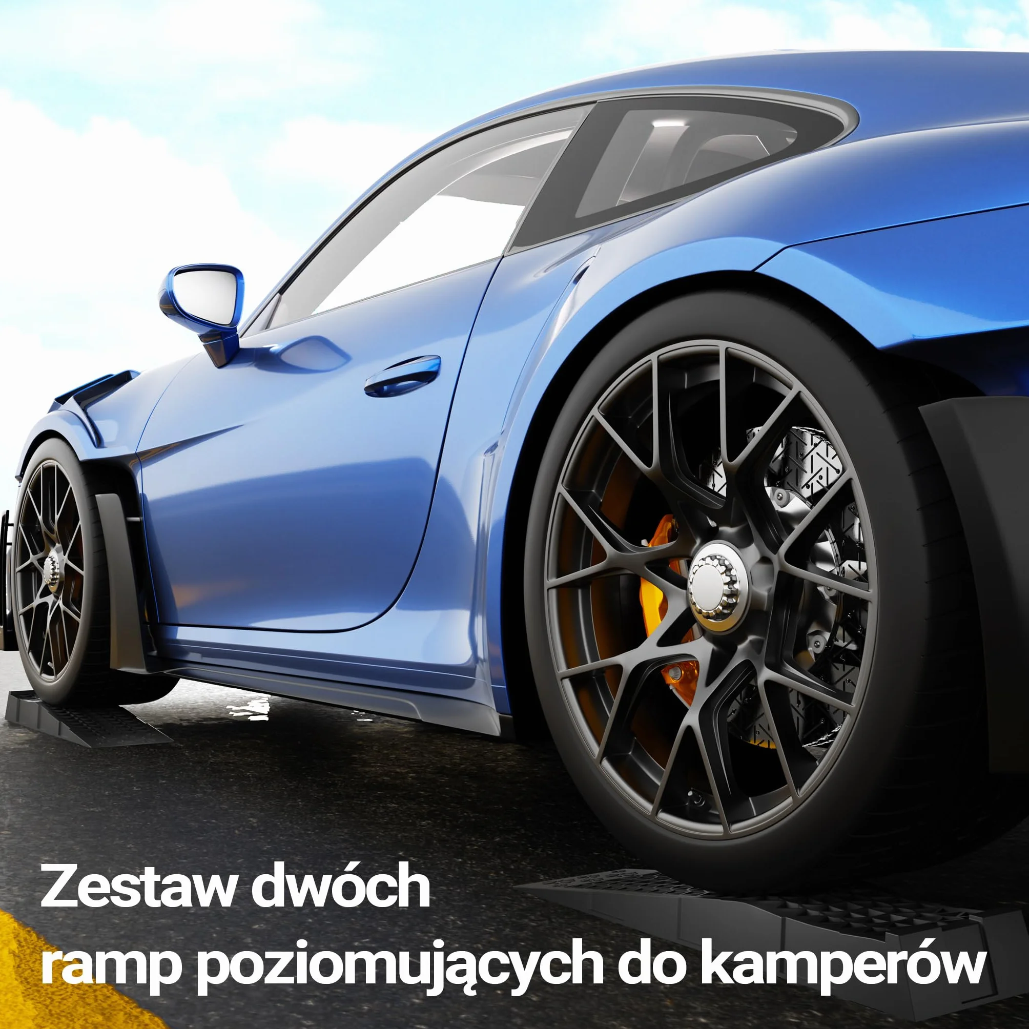 ‌XPOtool 2x Rampa wjazdowa 700x200x78mm bardzo płaska rampa samochodowa z tworzywa sztucznego do 3t