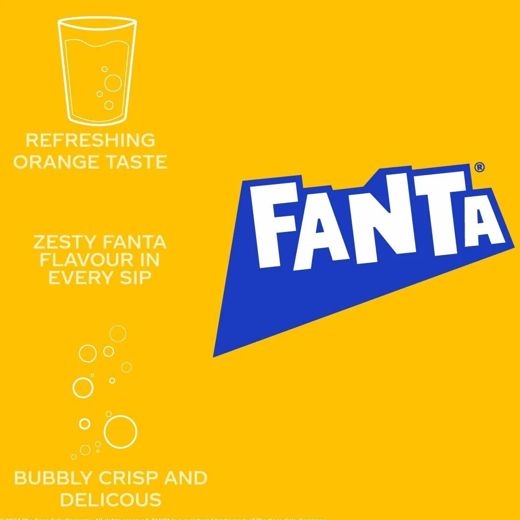 Fanta Pomarańczowa Napój Gazowany 330 ml 24 Sztuk