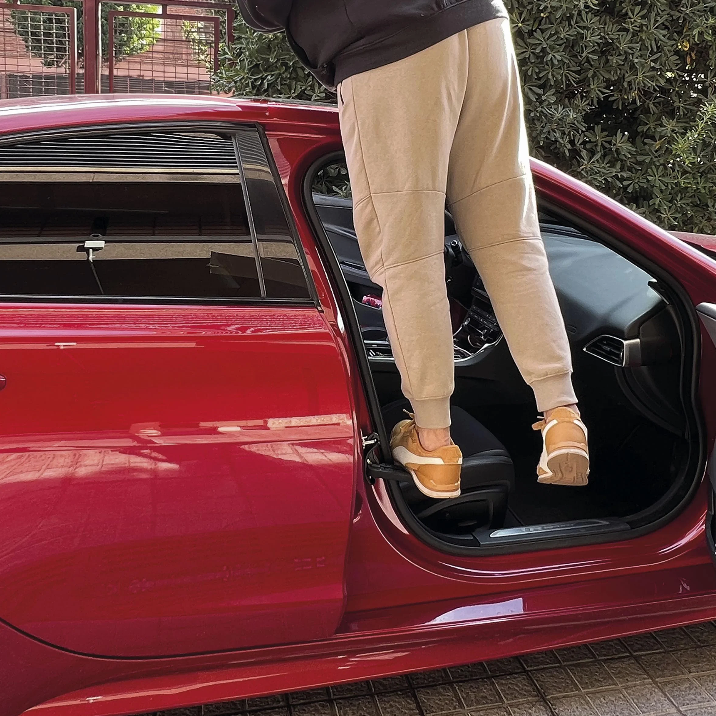 Automotive door stepper 21 cm Folding Vehicle with Safety Hammer Included Bag Storage Alloy Aluminum Hook Pedal For Easy Access to Dach Supports For 230 kg