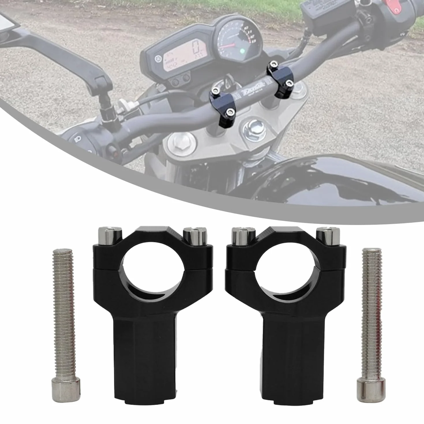 JFG RACING Risers na kierownicę motocykla 28 mm, zaciski na kierownicę CNC, zaciski do kierownicy 125-530 SX SX-F EXC XCW XCFW EXCF-czarne