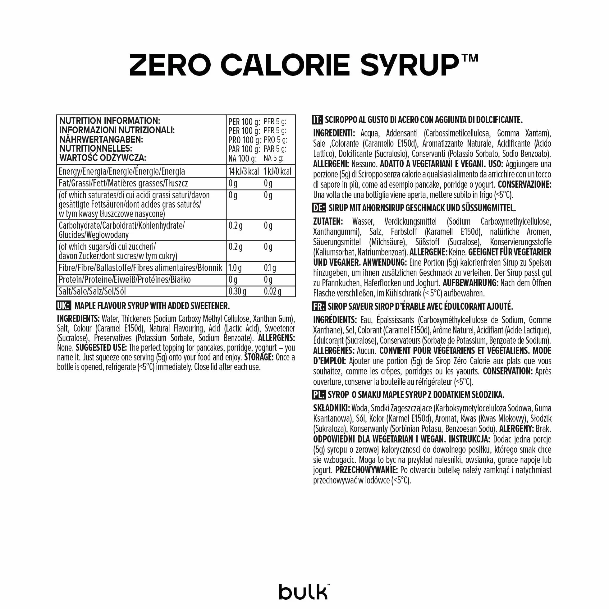 Syrop klonowy bez cukru 400ml 80 porcji