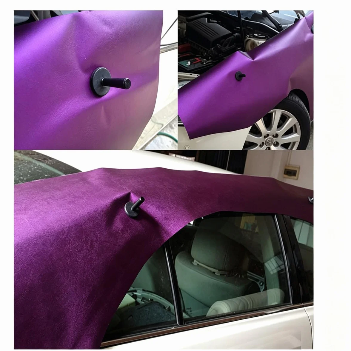 Gebildet 8 szt. Super Mocne Magnesy do Chwytacza Samochodowego do Grafiki Winylowej, Pakowania Samochodów i Rzemiosła Uchwyt na Magnes (czarny)