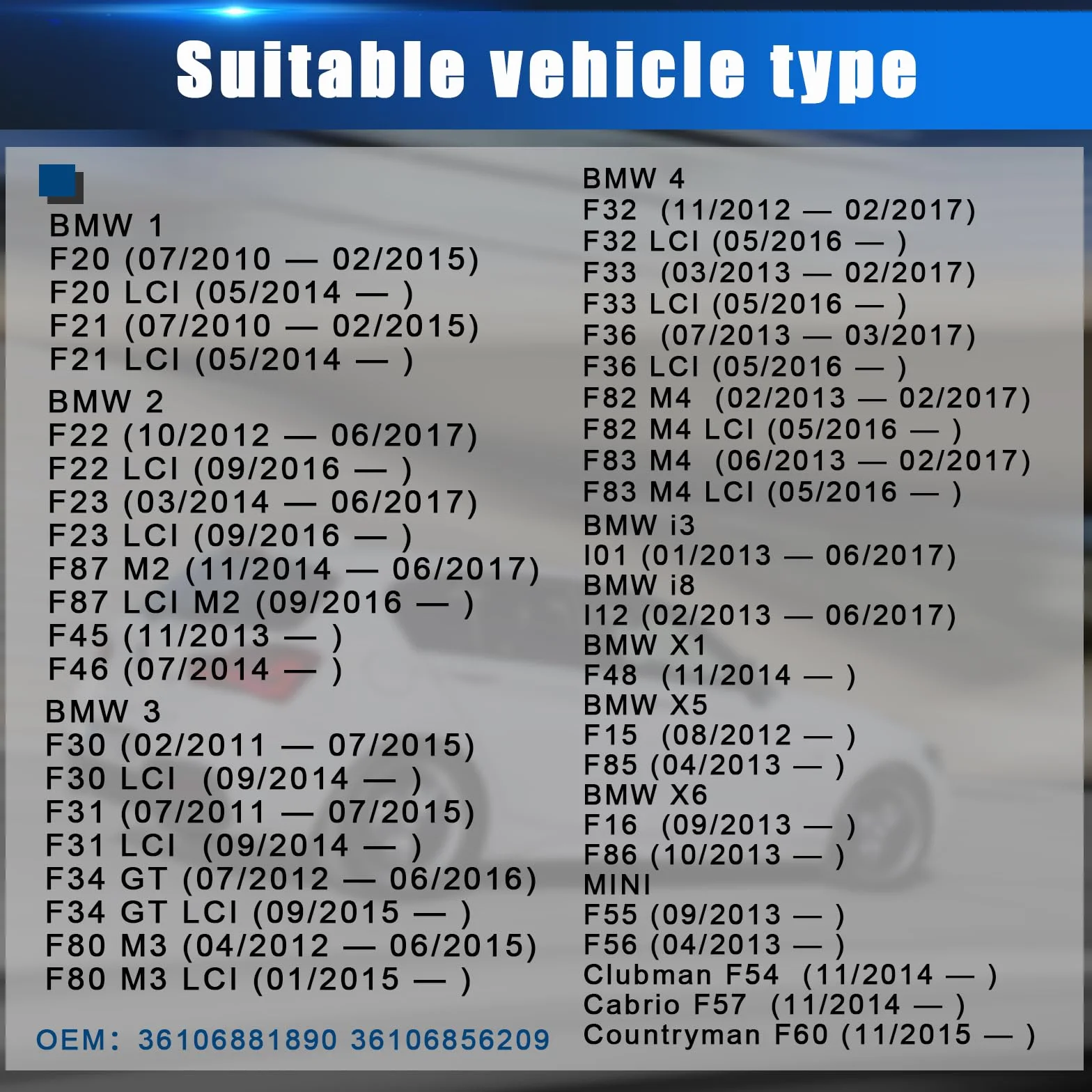 RDKS Czujnik ciśnienia w oponach TPMS kompatybilny z BMW serii 1 3 4 M3 F20 F21 F22 F23 F87 F45 F30 F31 F32 F33 F34 F36 i3 i8 X1 X2 X5 X6 3 61068 81890 36106856209