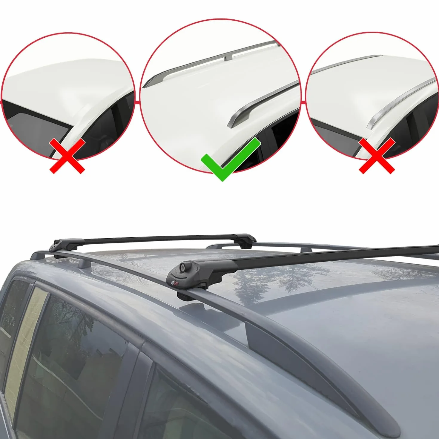 Kompatybilny z Dacia Duster 3 (P1310) 2024-2026 ACE-1 Model Aluminiowe poprzeczki dachowe Czarny 2 szt.