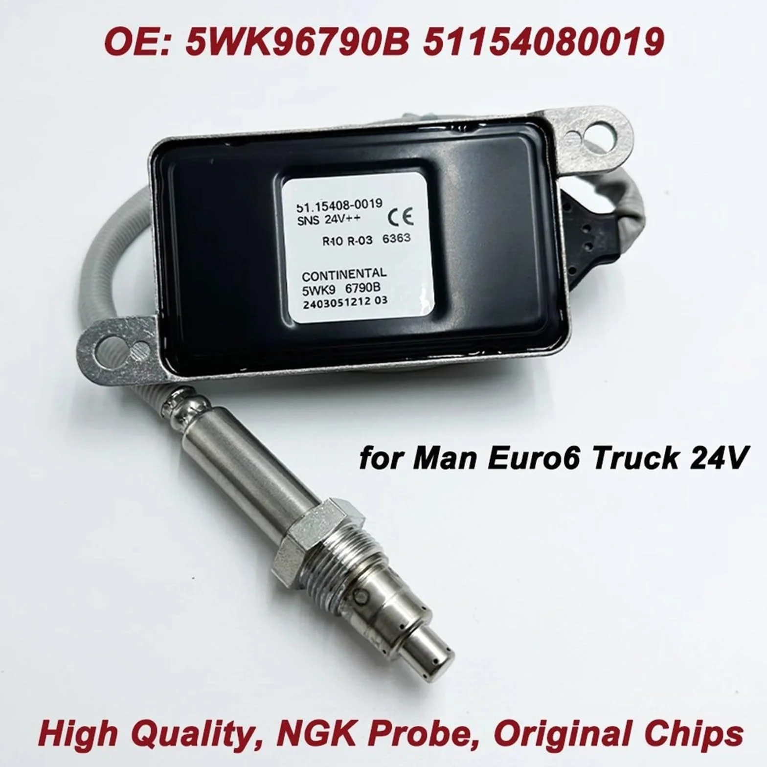 sensor NOx Chipy 5WK96790B 51154080019 5WK9 6790B 51.15408-0019 do sondy NGK NOX czujnik tlenu azotowego pasuje do ciężarówki MAN czujnik NOx