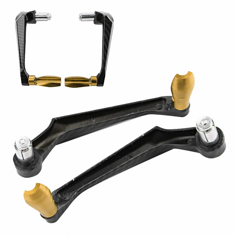 Duokon Universal 7/8in 22mm CNC Aluminiowa Kierownica Dźwignia Sprzęgła Osłona Dłoni do Motocykli, Motocykli, Skuterów, Samochodów Elektrycznych, Rowerów Górskich(Złoto)